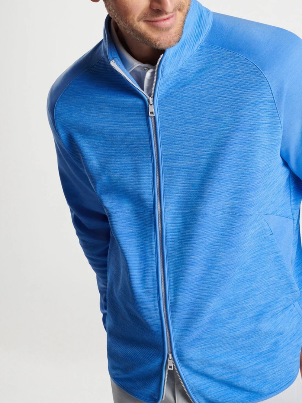 Peter Millar Vista Hybrid Full-Zip Jacket: Liberty Blue Size M